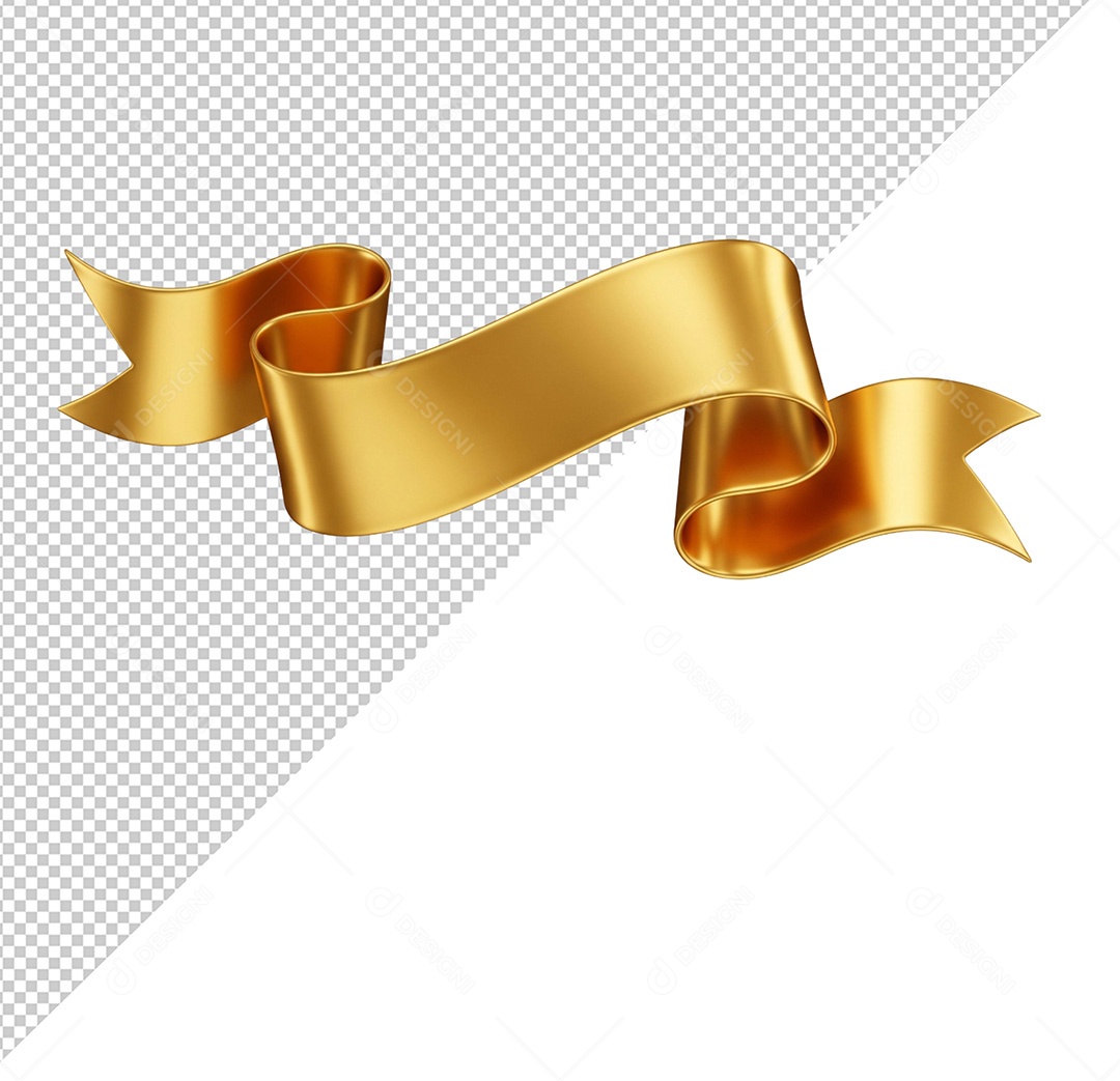 Faixa Dourada 3D PSD