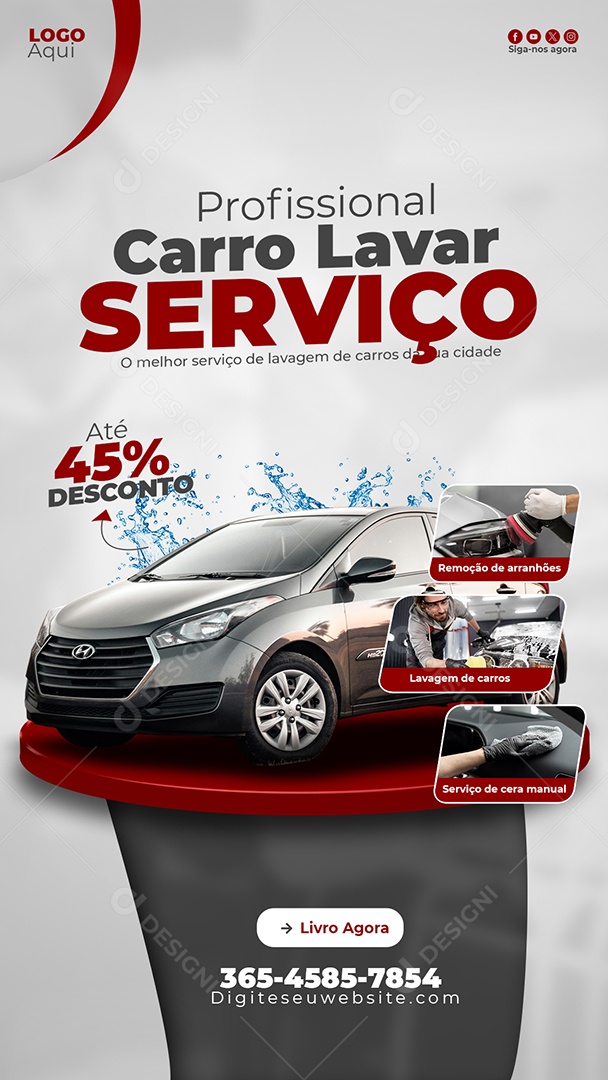 Lava Jato até 45% de Desconto Story Social Media PSD Editável