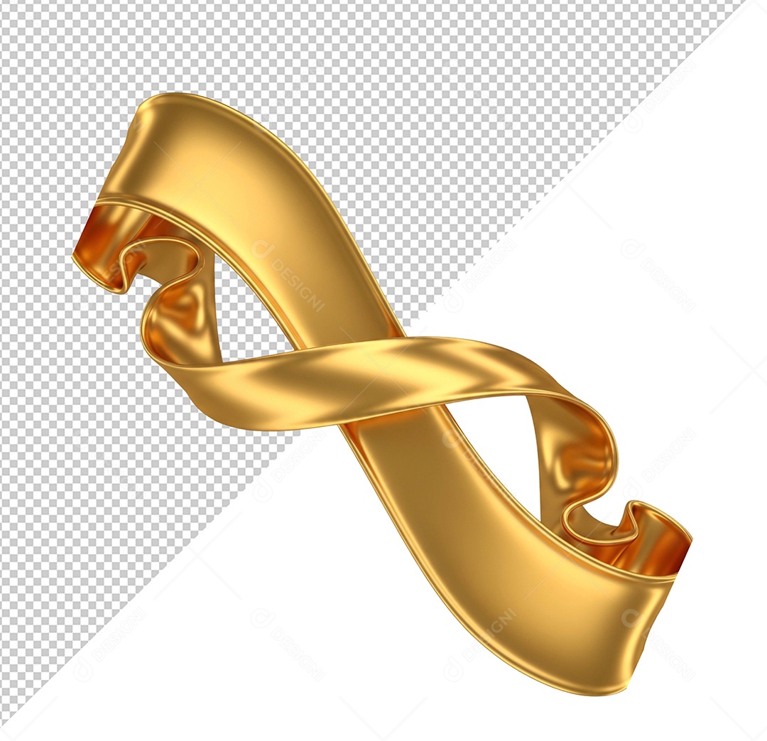 Faixa Dourada 3D PSD