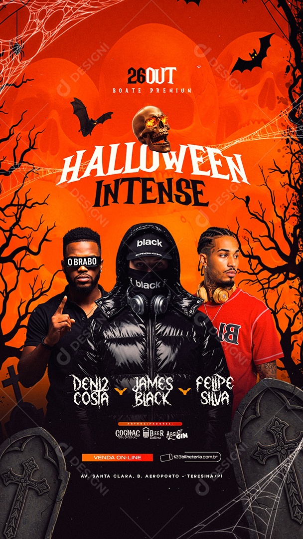 Story Flyer Halloween Intense Social Media PSD Editável