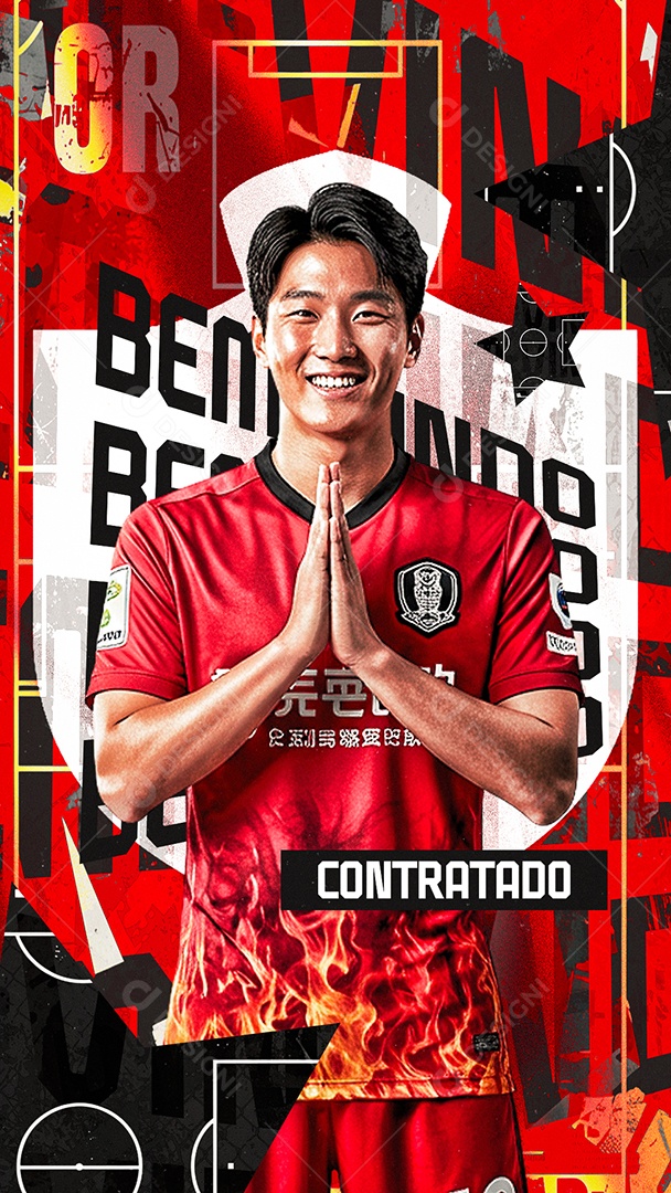 Story Contratado Jogador Social Media PSD Editável