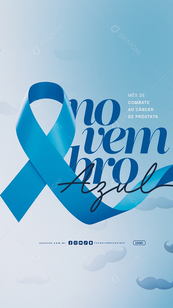 Story Novembro Azul Mês de Combate ao Câncer de Próstata Social Media PSD Editável