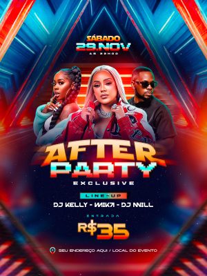 After Party Exclusive Flyer Evento PSD Editável