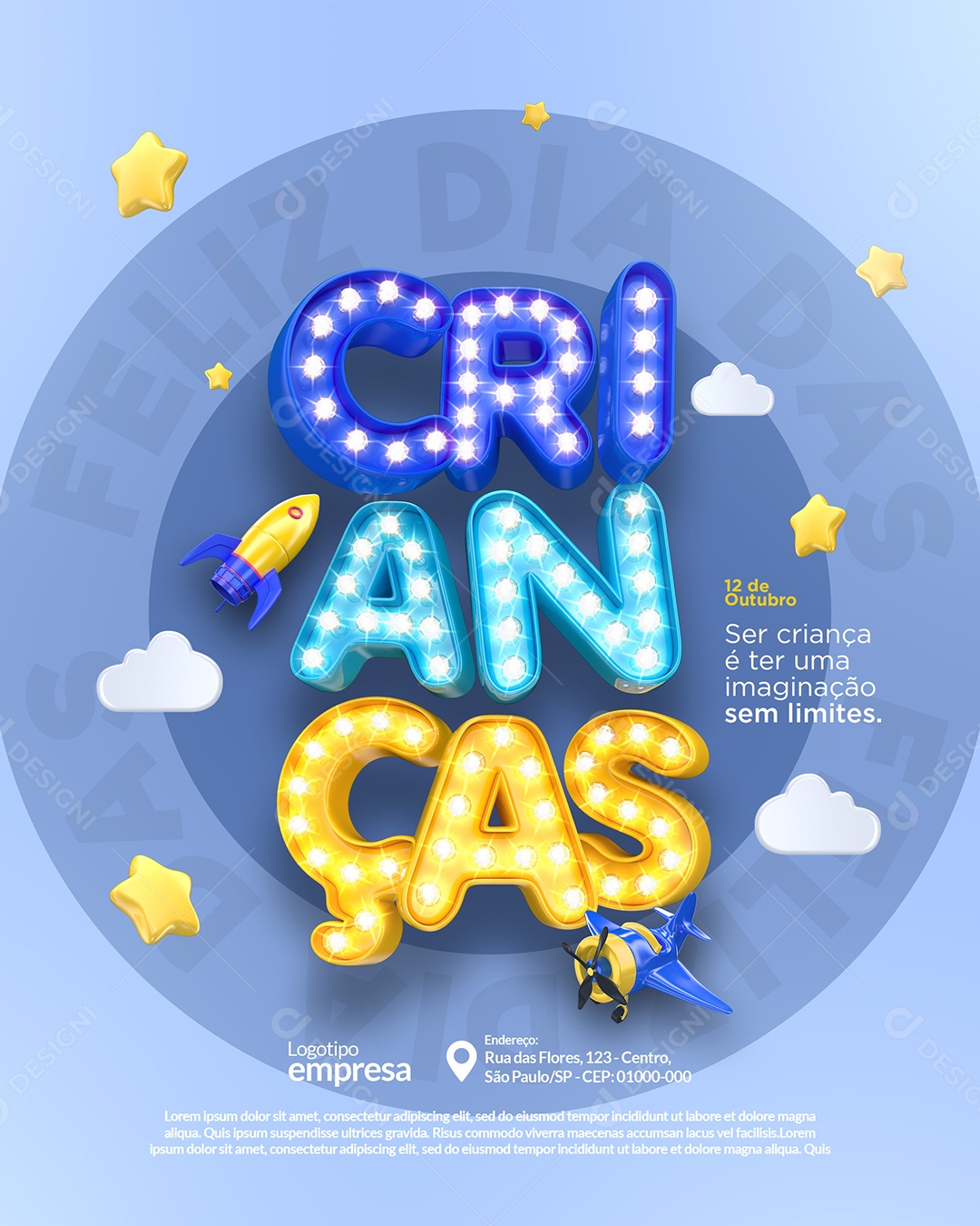 Dia das Crianças 12 de Outubro Social Media PSD Editável