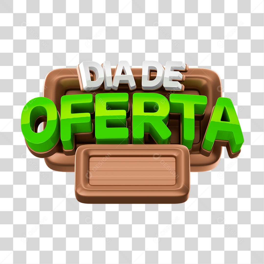 Selo 3D Dia de Oferta PNG Transparente