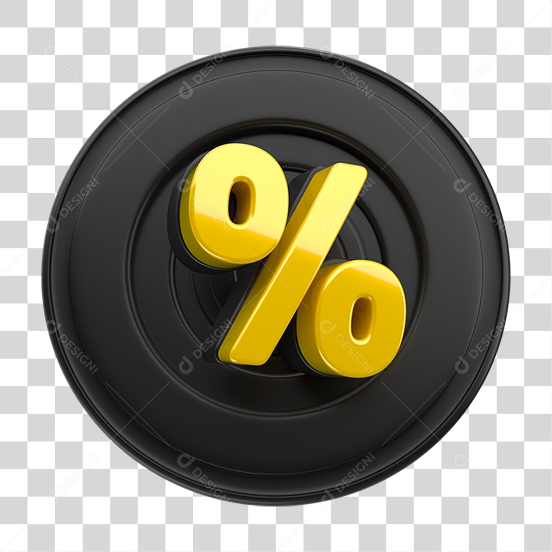 Símbolo de Porcentagem PNG Transparente