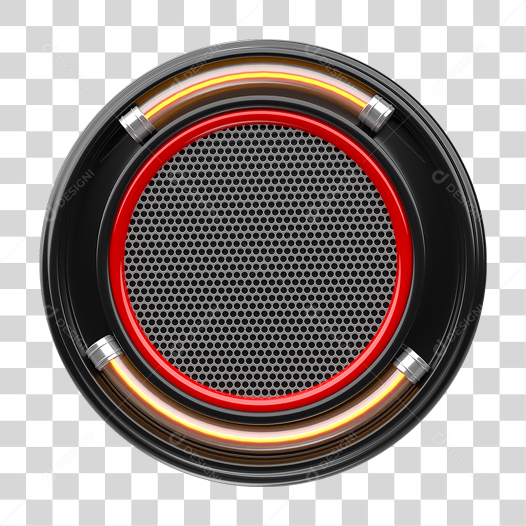 Placa Redonda com Grades PNG Transparente