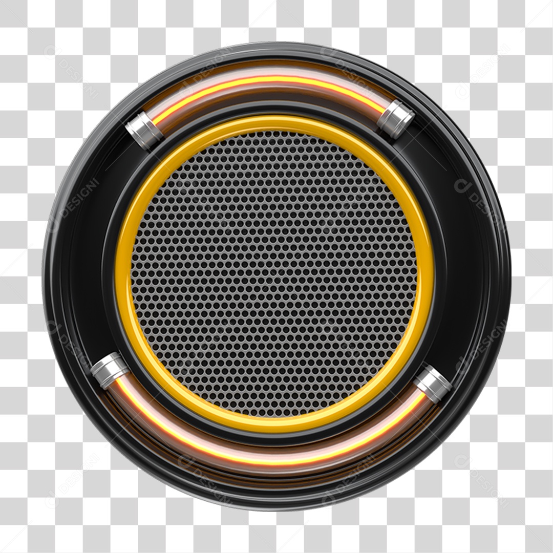 Placa Redonda com Grades PNG Transparente