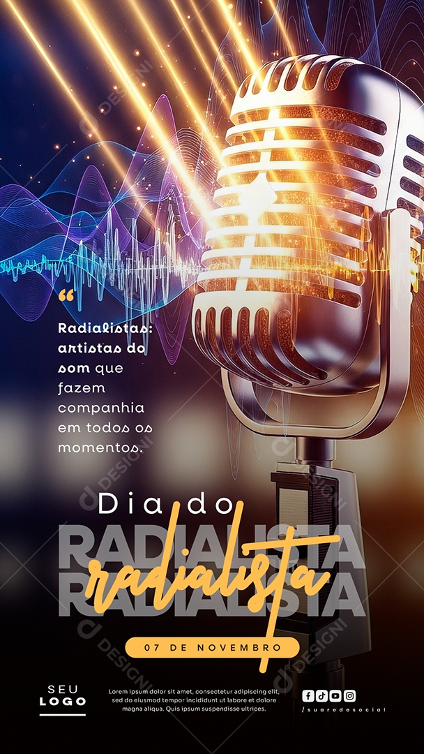 Story Dia do Radialista 7 de Novembro Story Social Media Psd Editável (3)