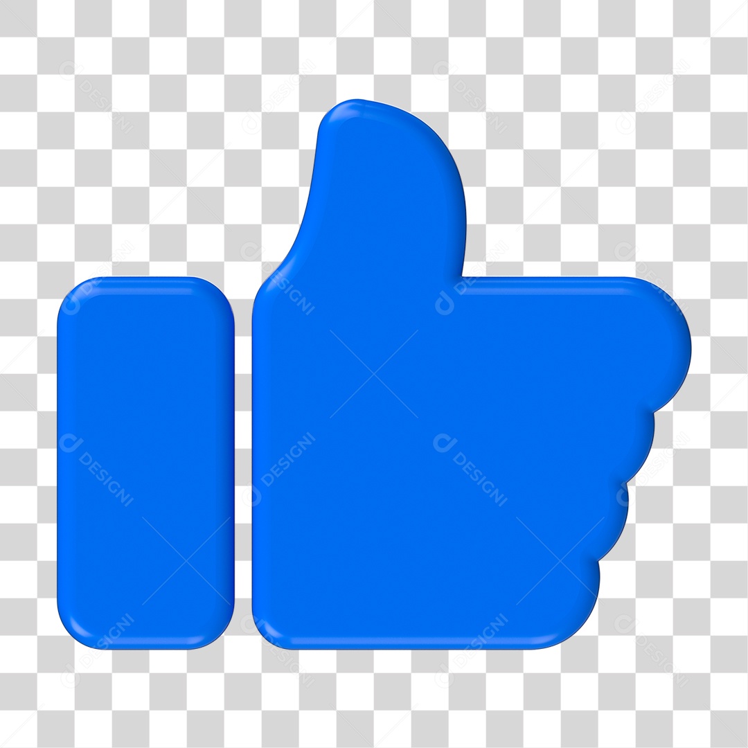 Elemento 3D de Joinha PNG Transparente