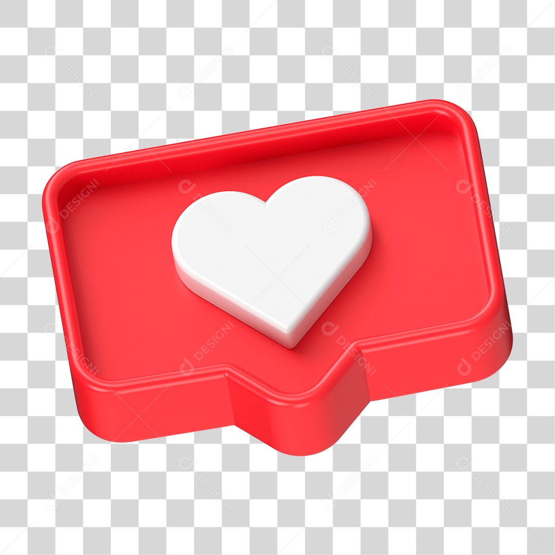 Ícone 3D de Curtida PNG Transparente