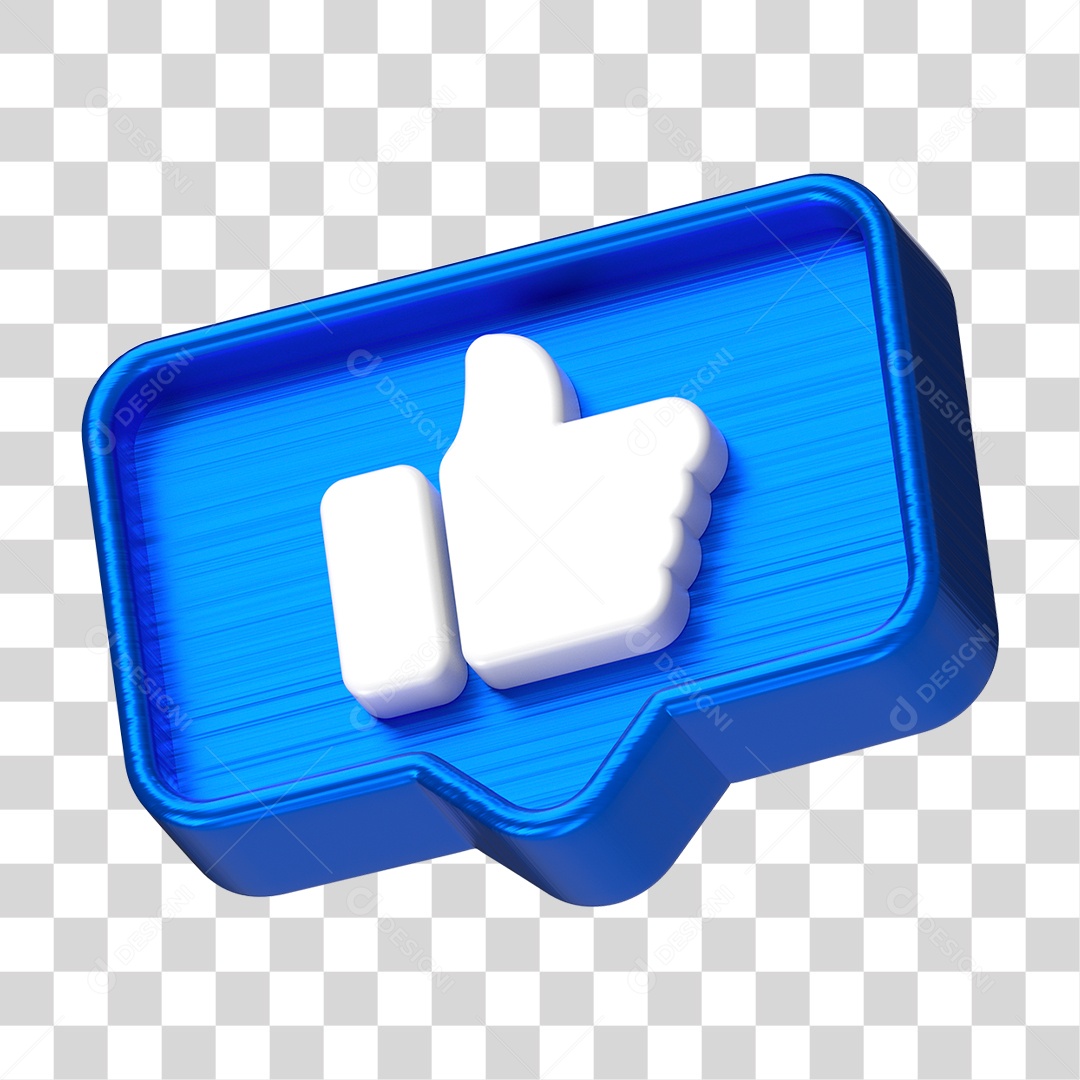 Elemento 3D de Joinha PNG Transparente