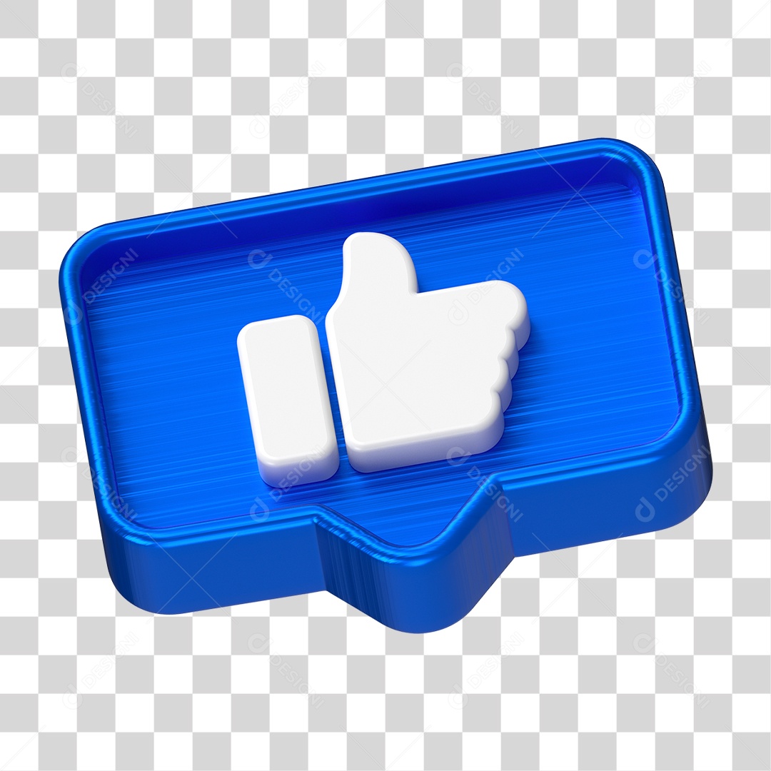 Elemento 3D Mão com Polegar Levantado PNG Transparente