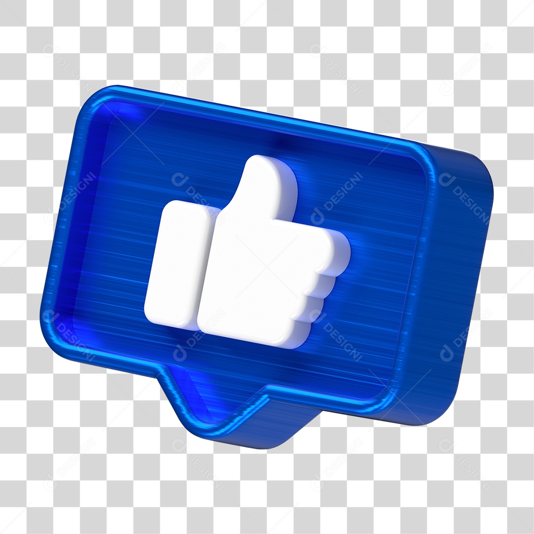 Elemento 3D Mão com Polegar Levantado PNG Transparente