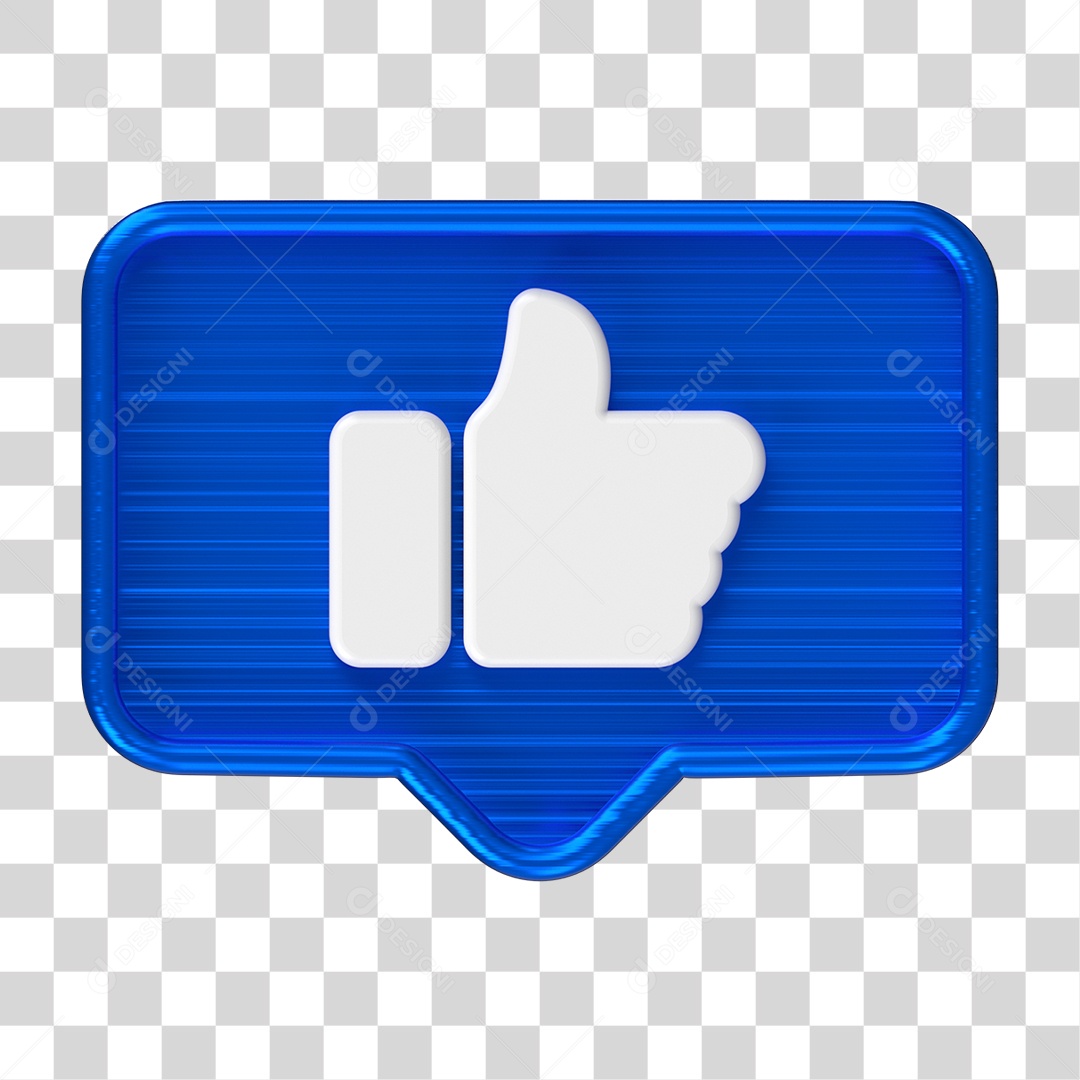 Elemento 3D Mão com Polegar Levantado PNG Transparente