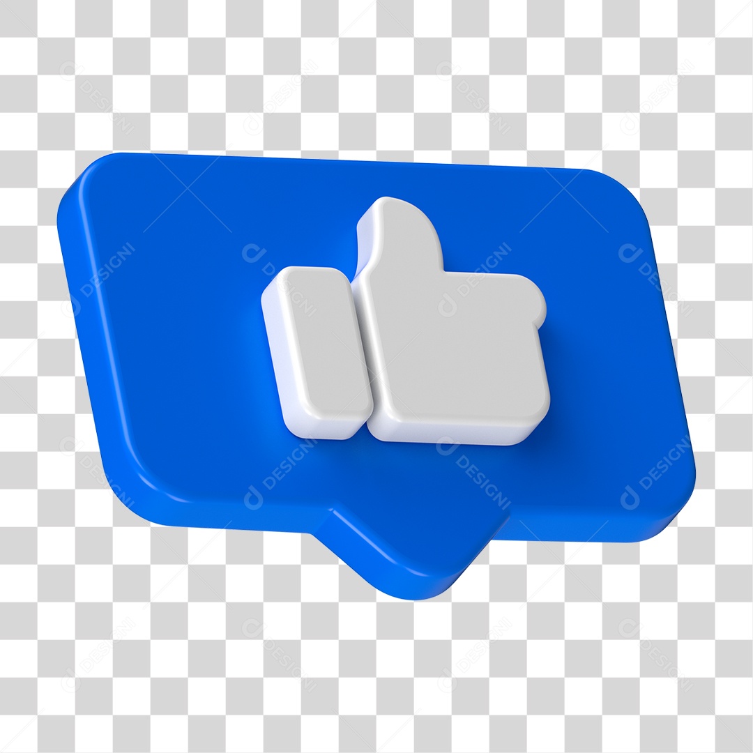 Elemento 3D Mão com Polegar Levantado PNG Transparente