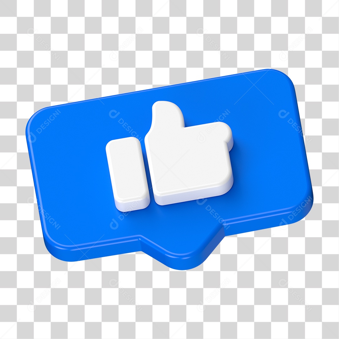 Elemento 3D Mão com Polegar Levantado PNG Transparente