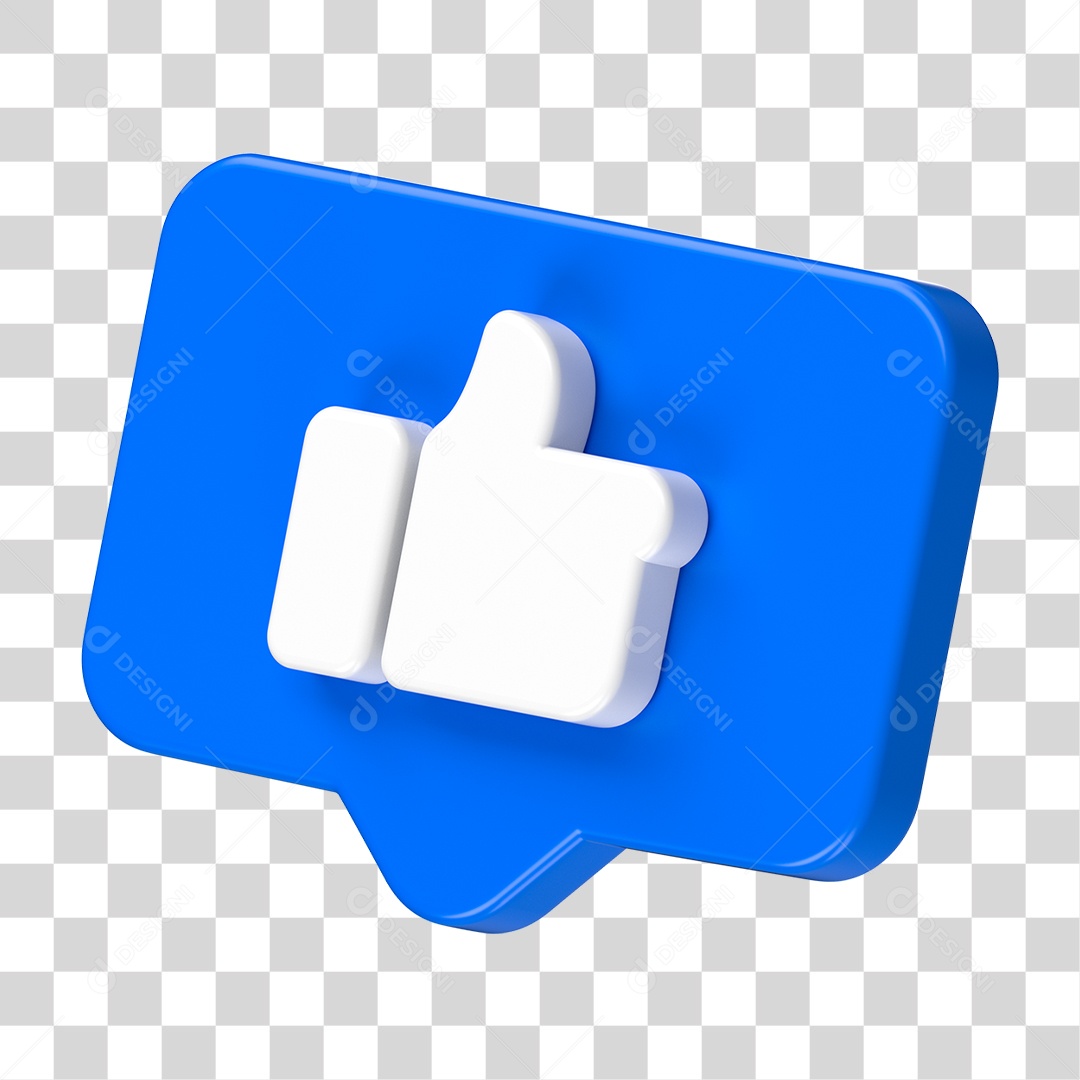 Elemento 3D Mão com Polegar Levantado PNG Transparente