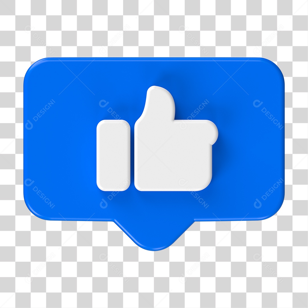 Elemento 3D Mão com Polegar Levantado PNG Transparente