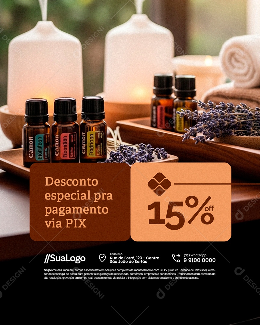 Massagista Desconto Especial Pra Pagamento Via Pix Social Media PSD Editável