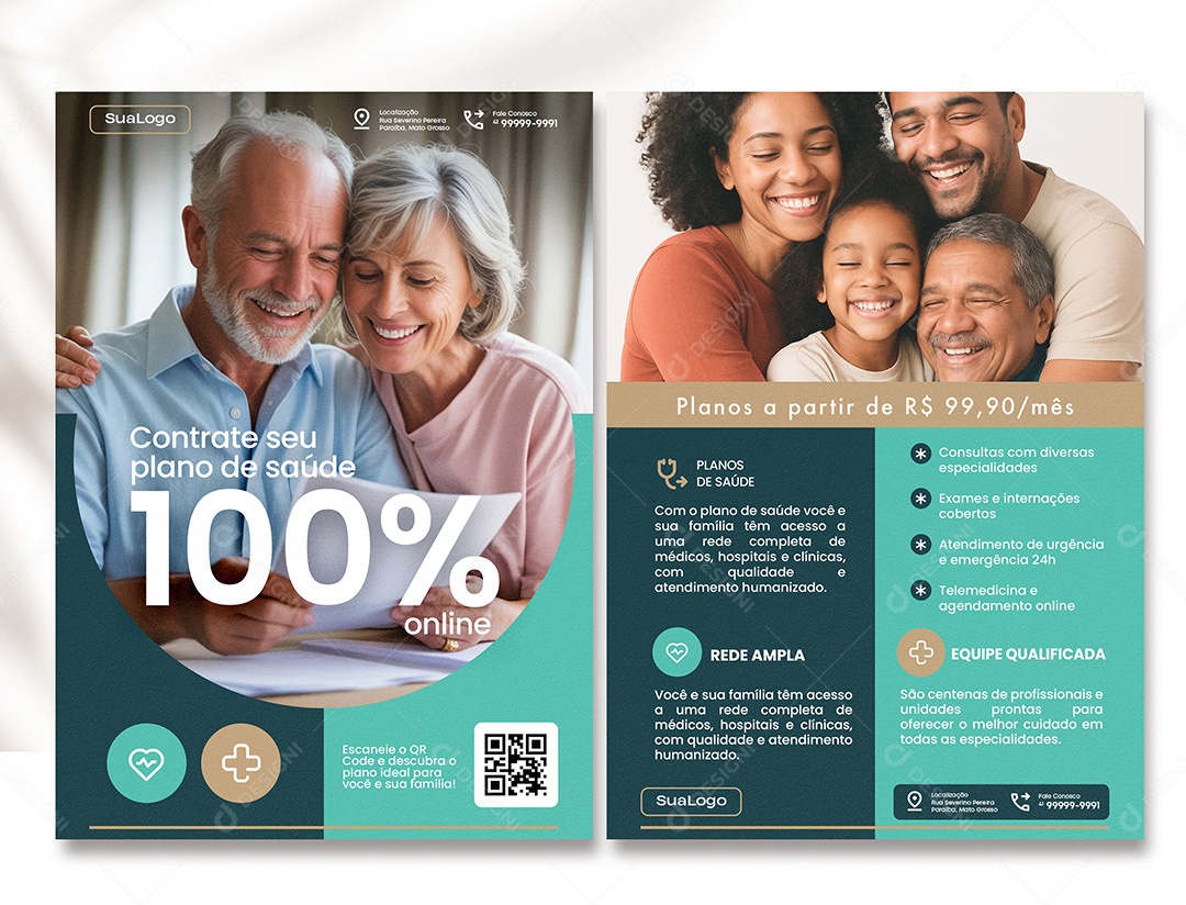 Panfleto Plano de Saúde Contrate Planos PSD Editável