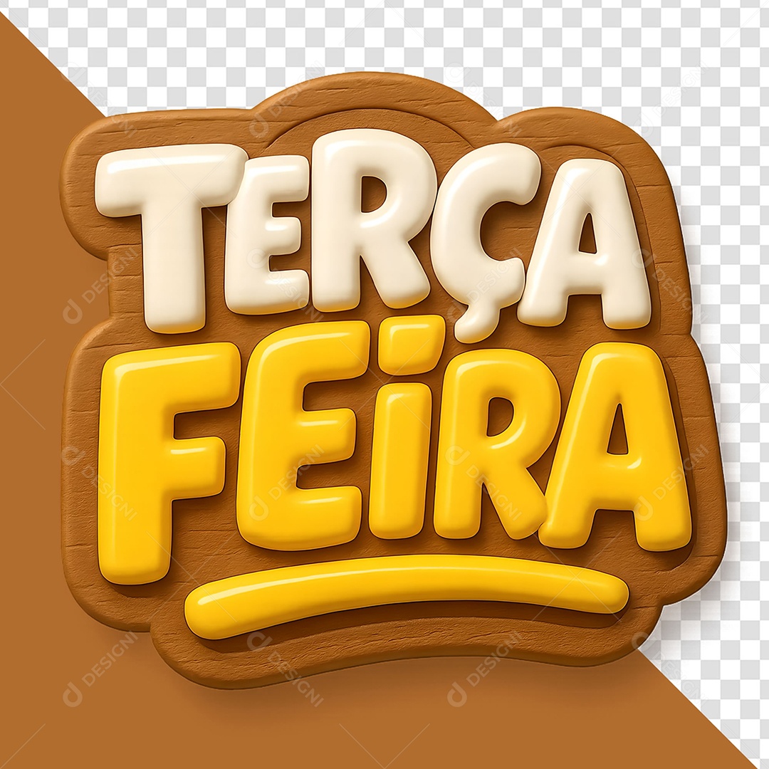 Selo 3D Terça Feira Ofertas para Composição PSD