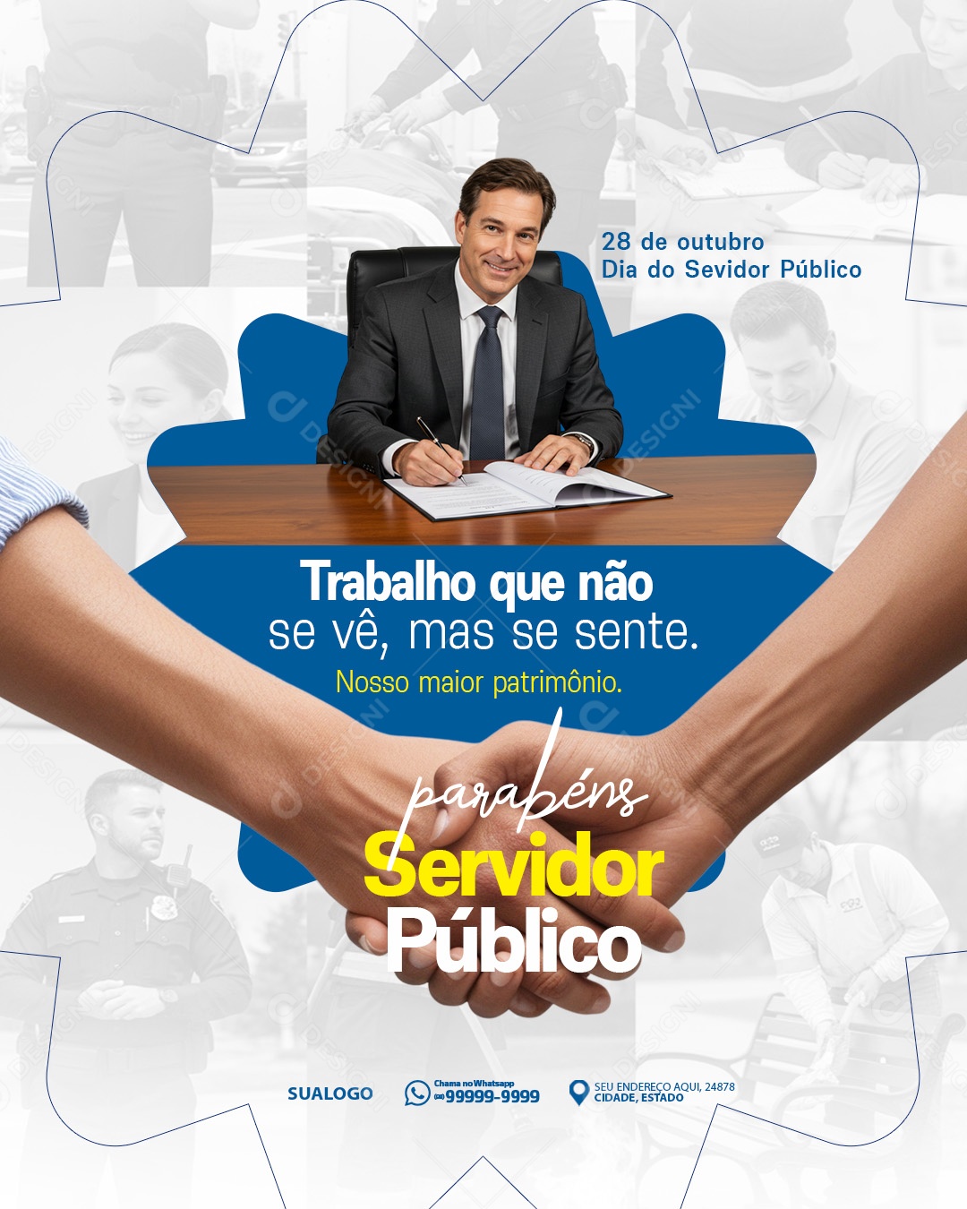 Dia do Servidor Público 28 de Outubro Social Media PSD Editável