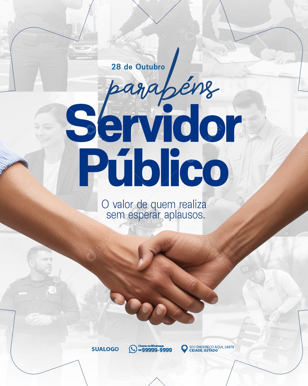 Dia do Servidor Público 28 de Outubro Social Media PSD Editável