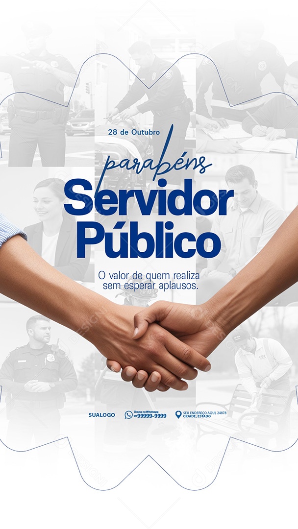 Dia do Servidor Público 28 de Outubro Social Media PSD Editável