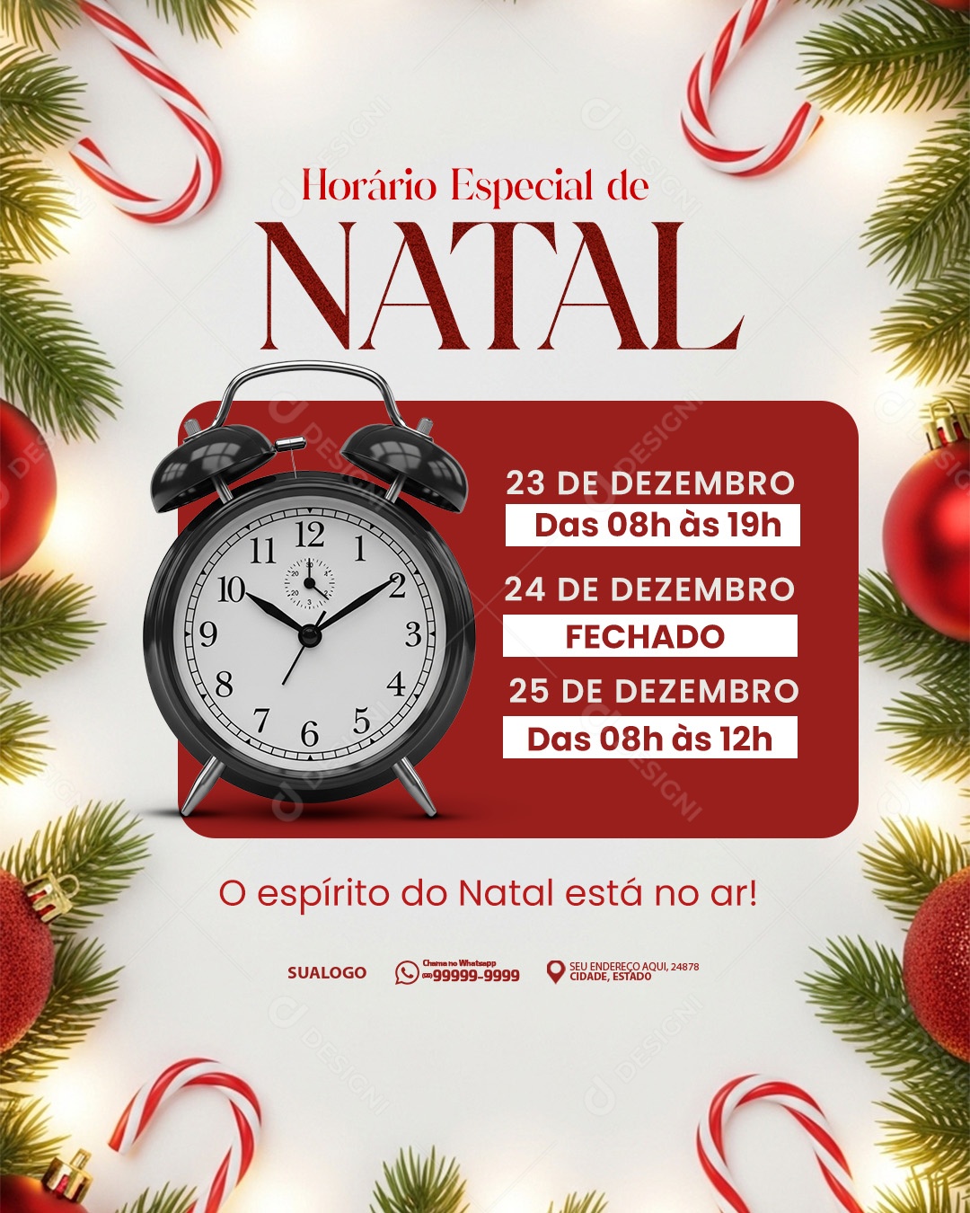 Feliz Natal 25 de Dezembro Social Media PSD Editável