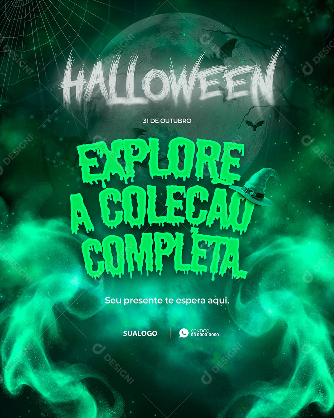 Halloween Terror Line Up Social Media PSD Editável