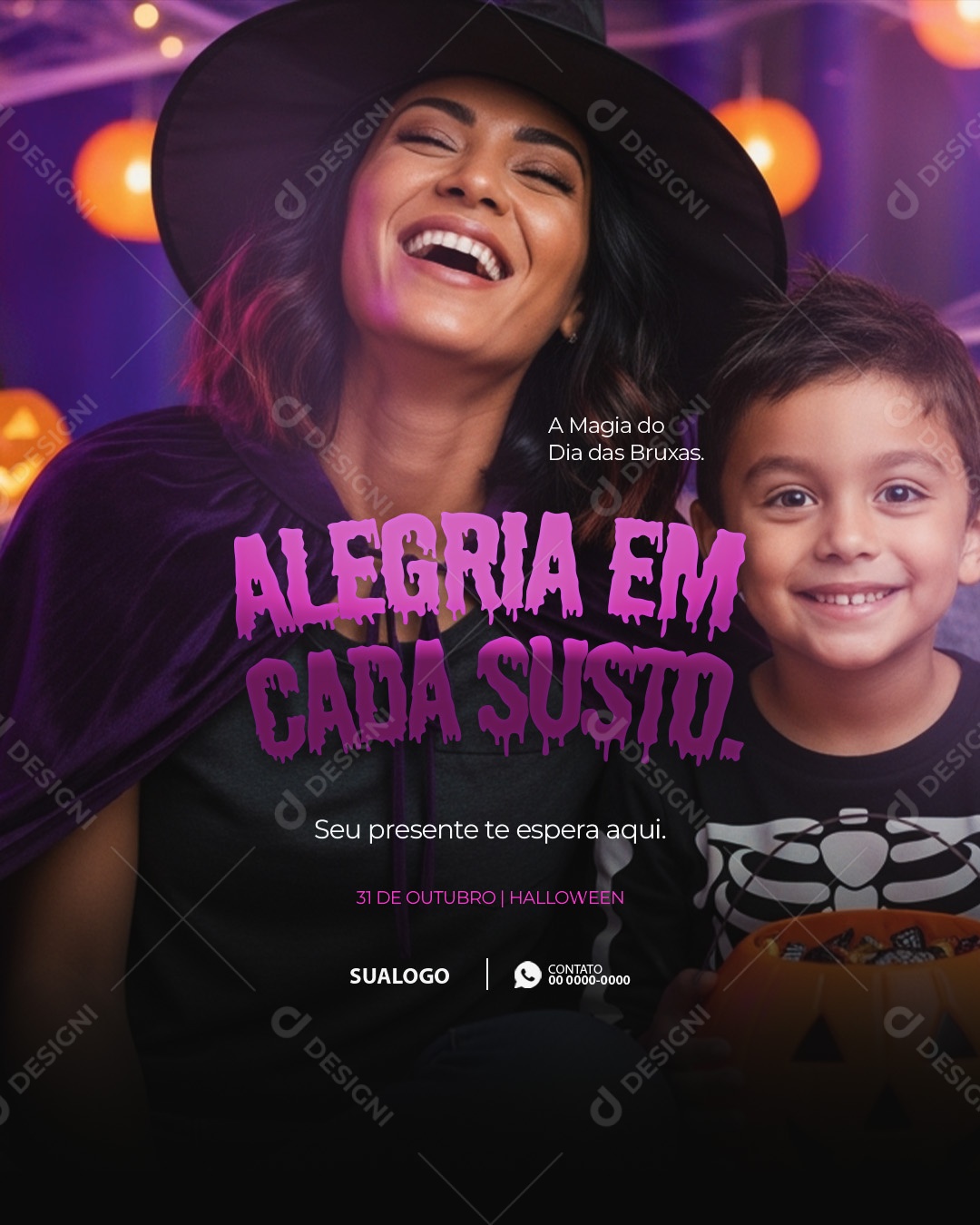 Halloween Terror Line Up Social Media PSD Editável