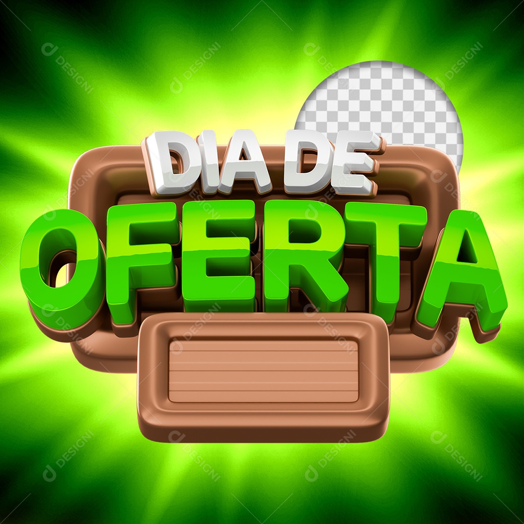 Dia de Oferta Selo 3D para Composição PSD