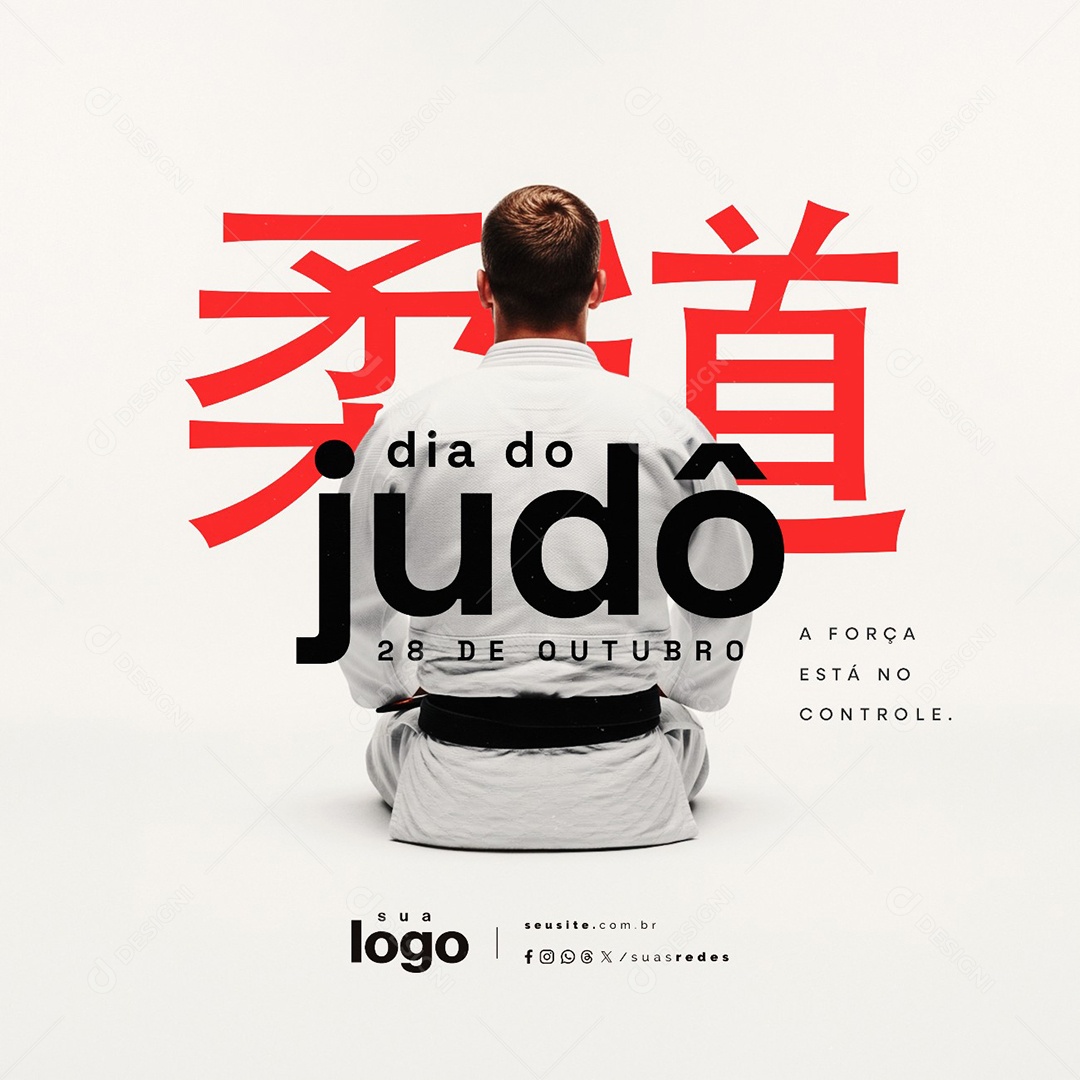 Dia do Judô 28 de Outubro Social Media PSD Editável