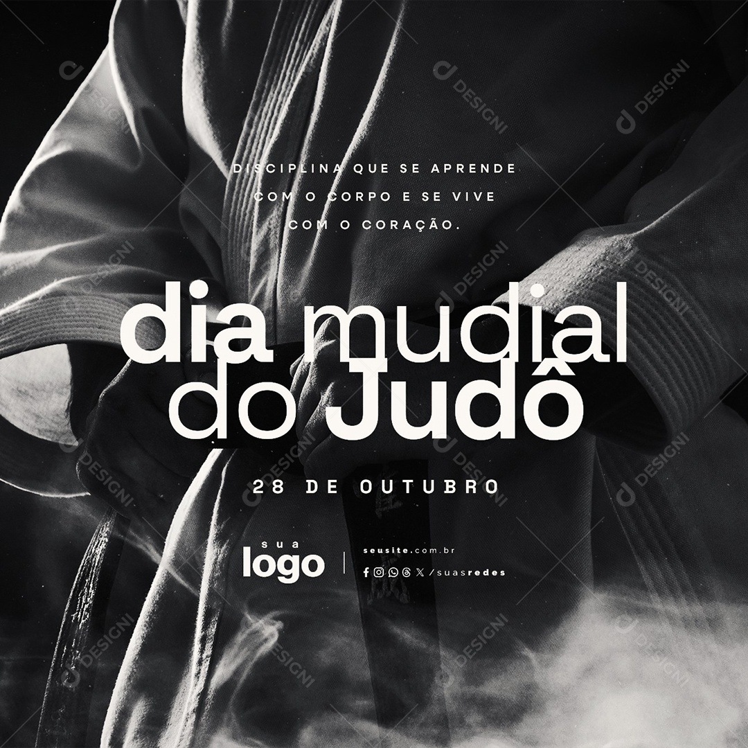 Dia Mundial do Judô 28 de Outubro Social Media PSD Editável
