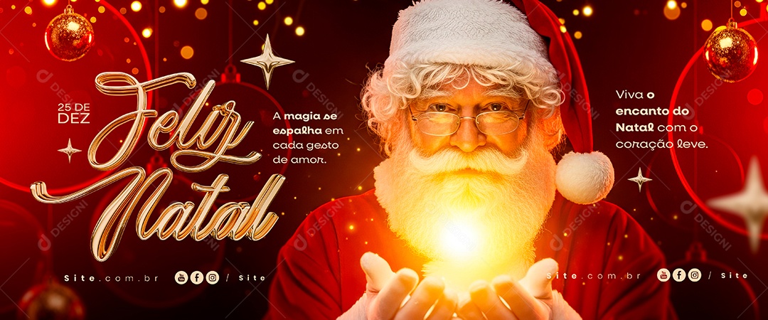 Carrossel Feliz Natal 25 de Dezembro Social Media PSD Editável