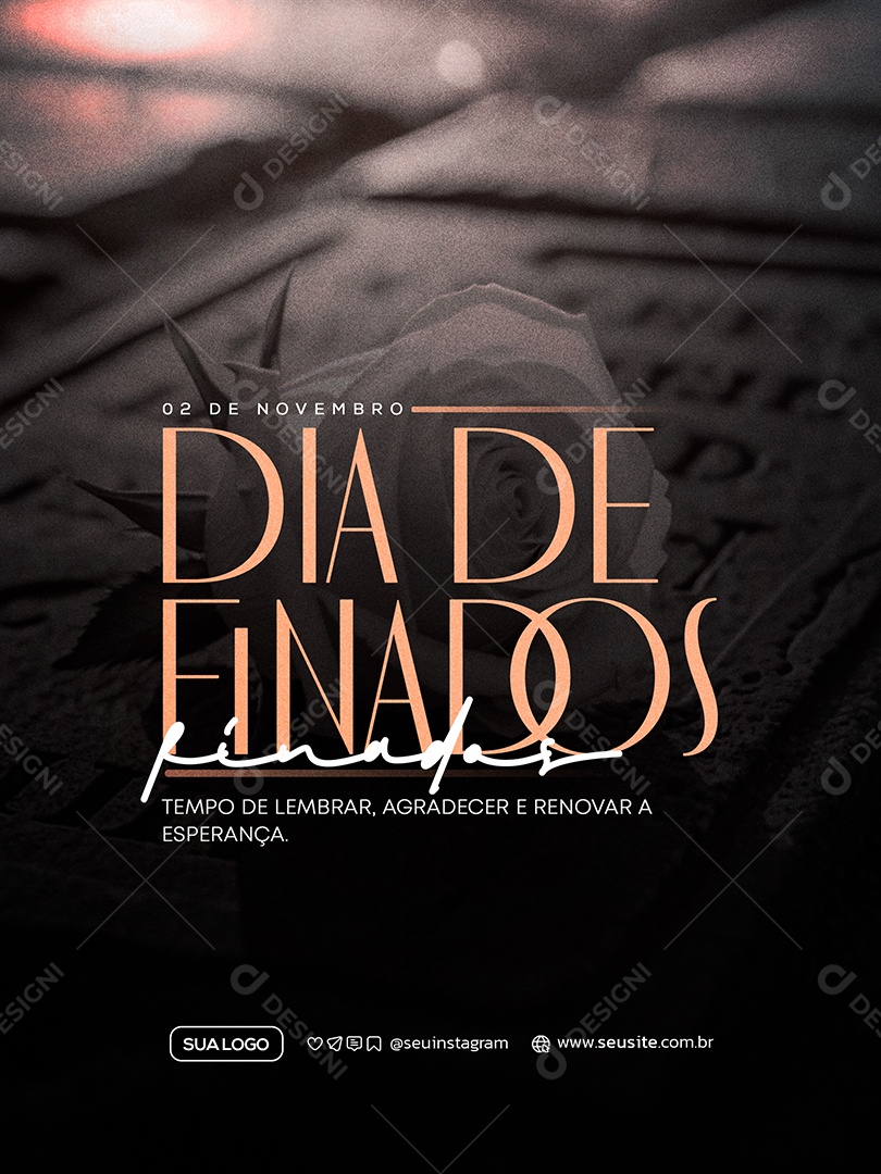 Dia de Finados 02 de Novembro Social Media PSD Editável