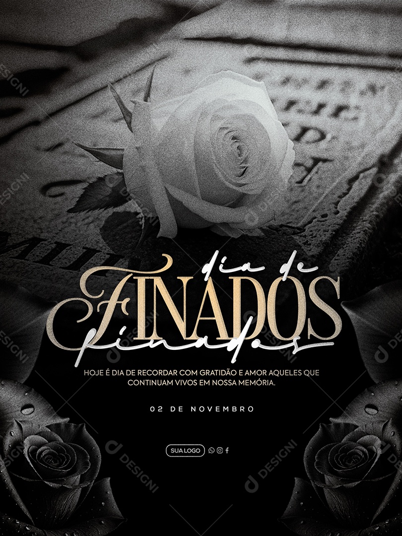 Dia de Finados 02 de Novembro Social Media PSD Editável