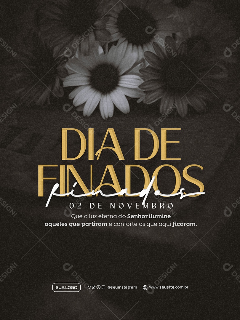 Dia de Finados 02 de Novembro Social Media PSD Editável