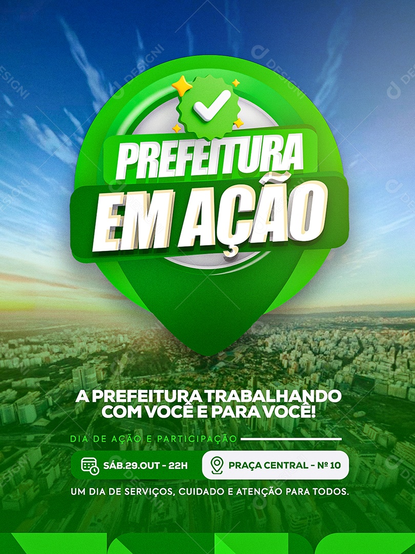 Prefeitura em Ação Social Media PSD Editável