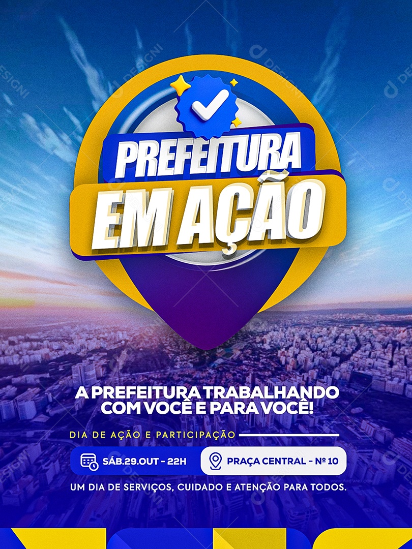 Prefeitura em Ação Social Media PSD Editável