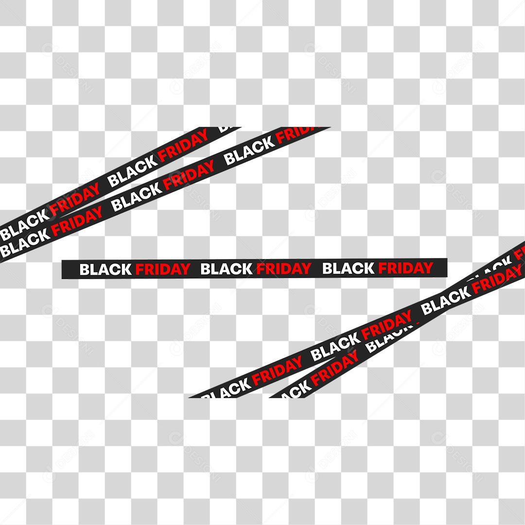 Faixas Black Friday PNG Transparente