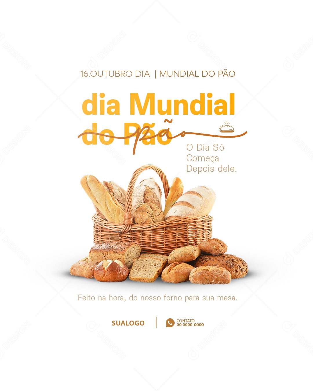 Social Media Dia Mundial do Pão 16 de Outubro PSD Editável