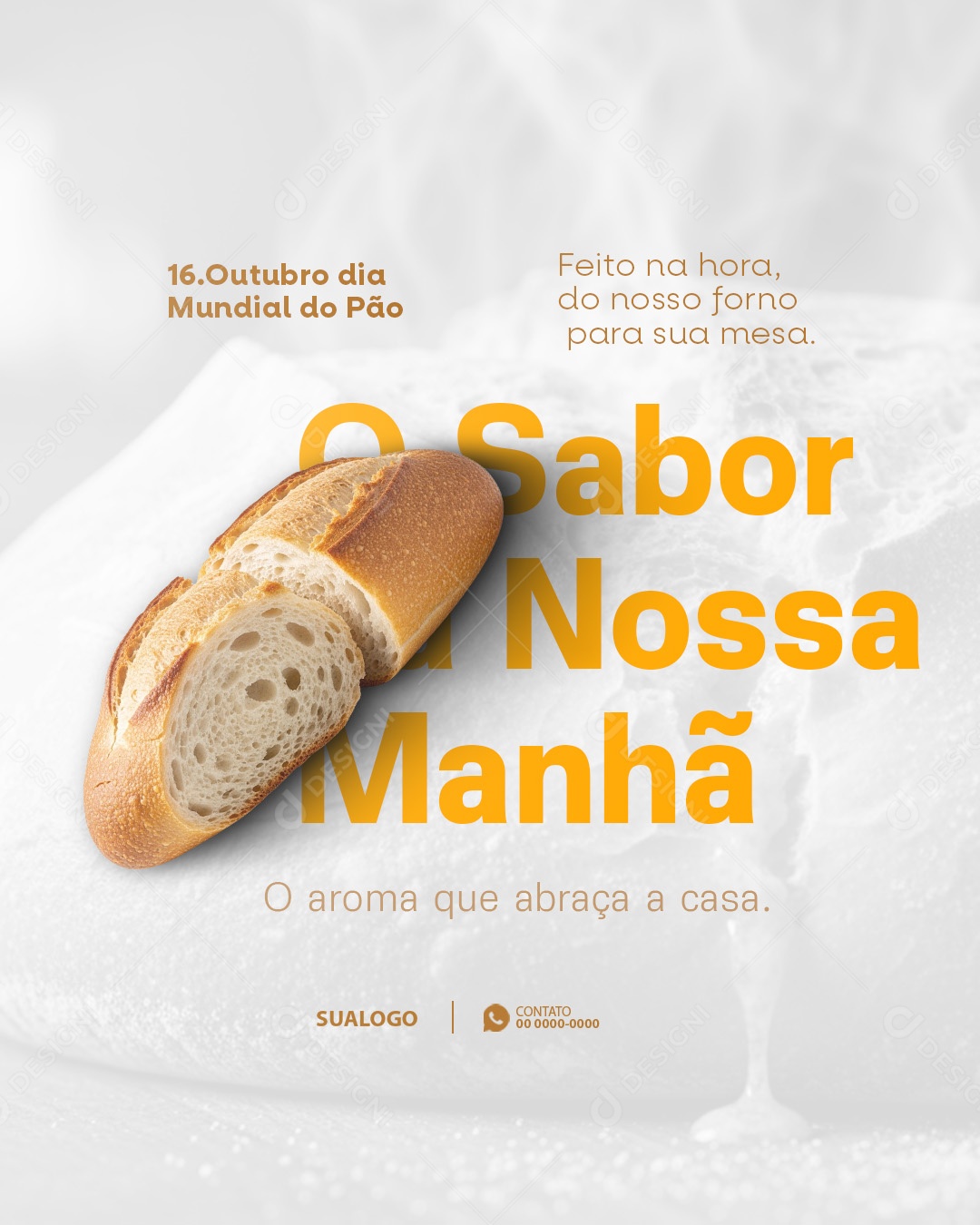 Social Media Dia Mundial do Pão 16 de Outubro PSD Editável