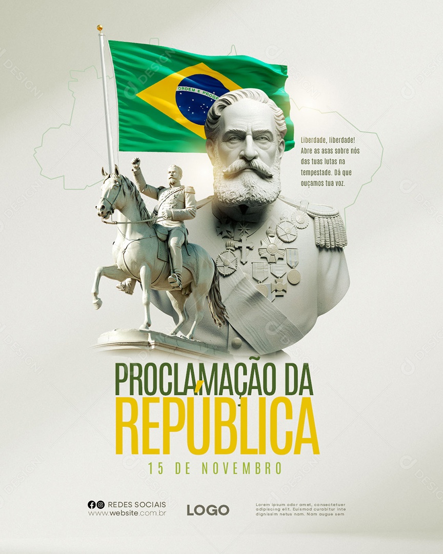 Dia da Proclamação da República 15 de Novembro Social Media PSD Editável