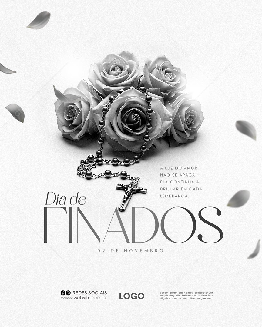 Dia de Finados 02 de Novembro Social Media PSD Editável