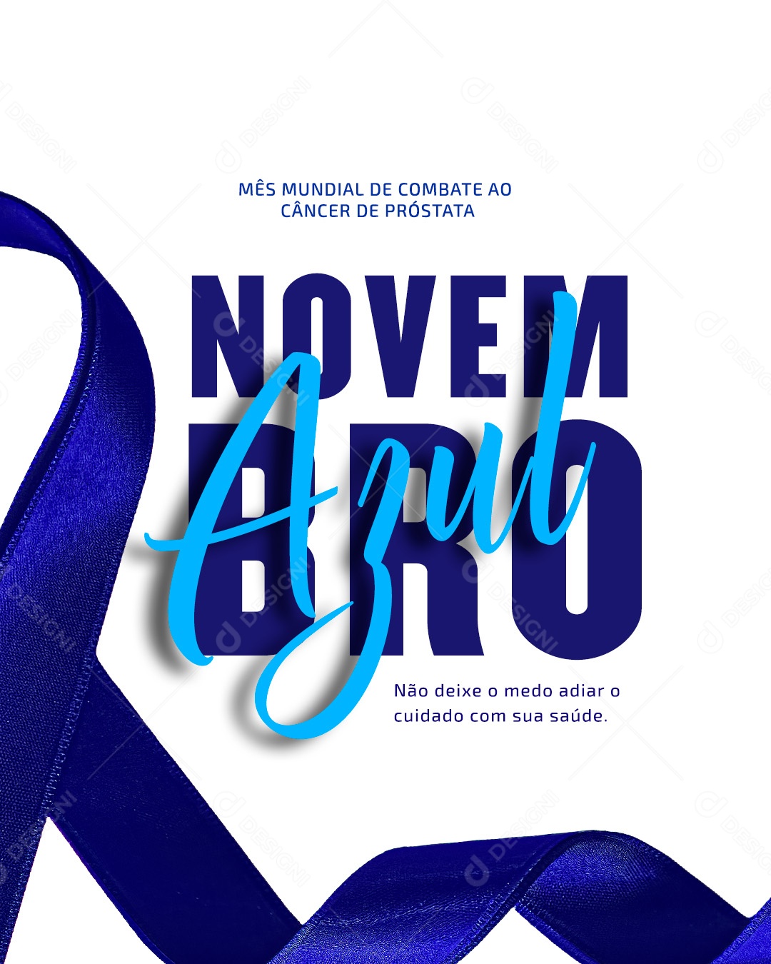 Novembro Azul Mês de Combate ao Câncer de Próstata Social Media PSD Editável