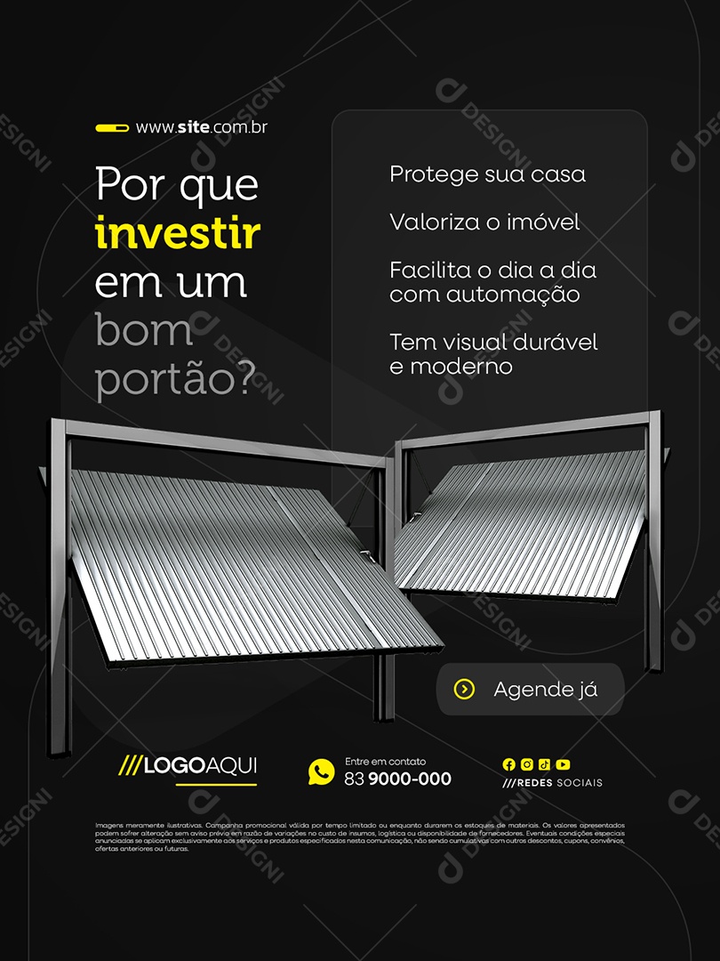 Serralheria Protege Sua Casa Valoriza o Imóvel Social Media PSD Editável