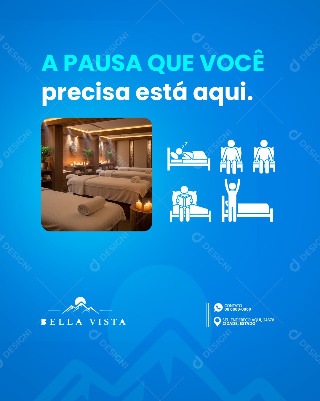 Pousada Ofertas Especiais A Pausa Que Voçê Precisa Social Media PSD Editável