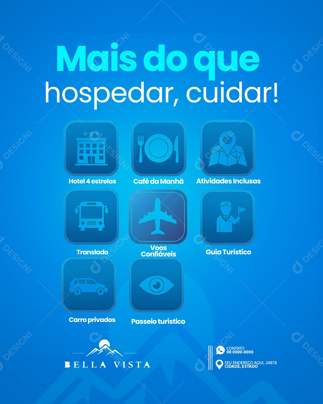 Pousada Ofertas Mais Do Que Hospedar,Cuidar Social Media PSD Editável
